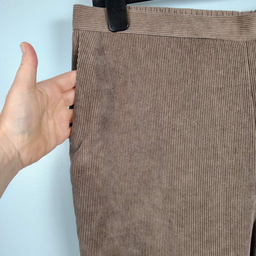 Alfred Dunner Womens SZ 18 Corduroy Pants Brown Elastic Waist Gorpcore CabinCore - Picture 3 of 9